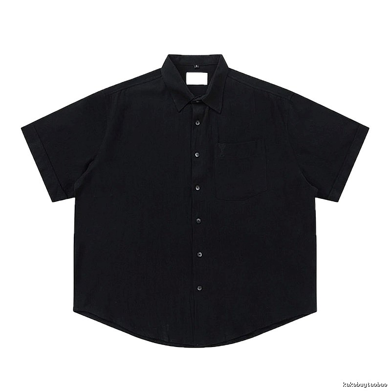 AMI series short-sleeved shirts in black