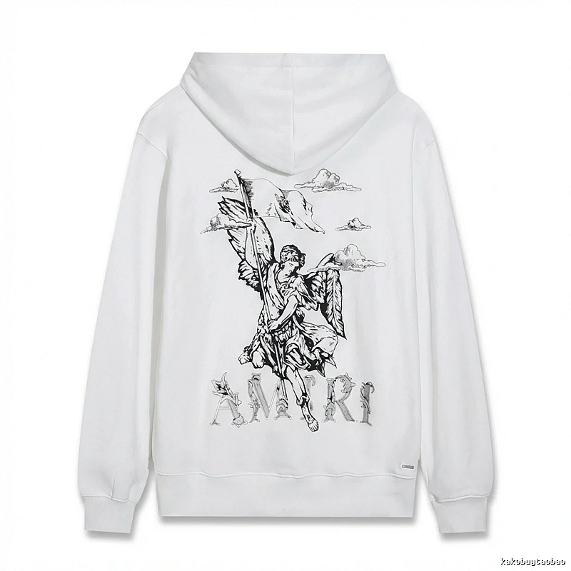 AMIRI Angel Print White Sweatshirt