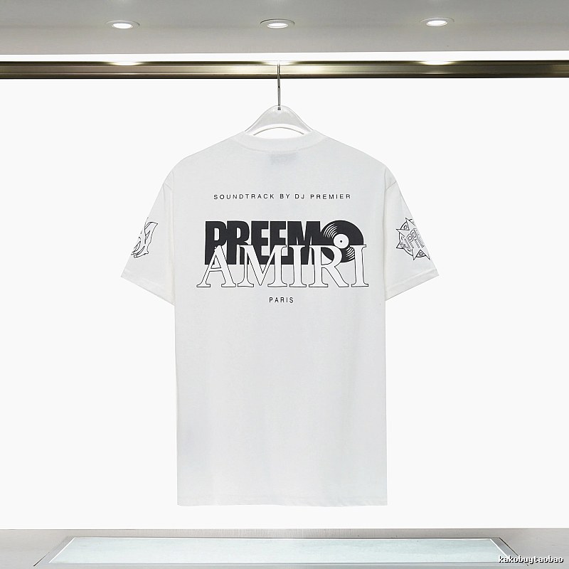 Amiri Sport Graphic T-shirt White Blue Amiri for Warm Weather