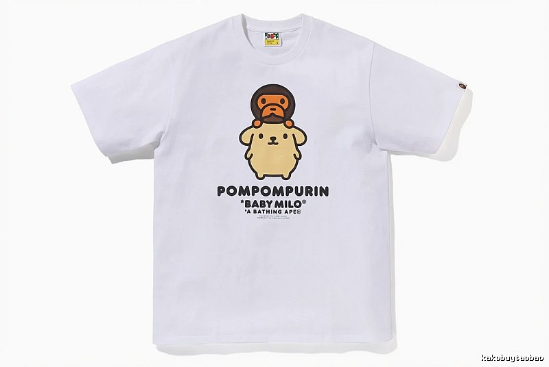 Bape x Pompompurin Co-branded Short-sleeve White