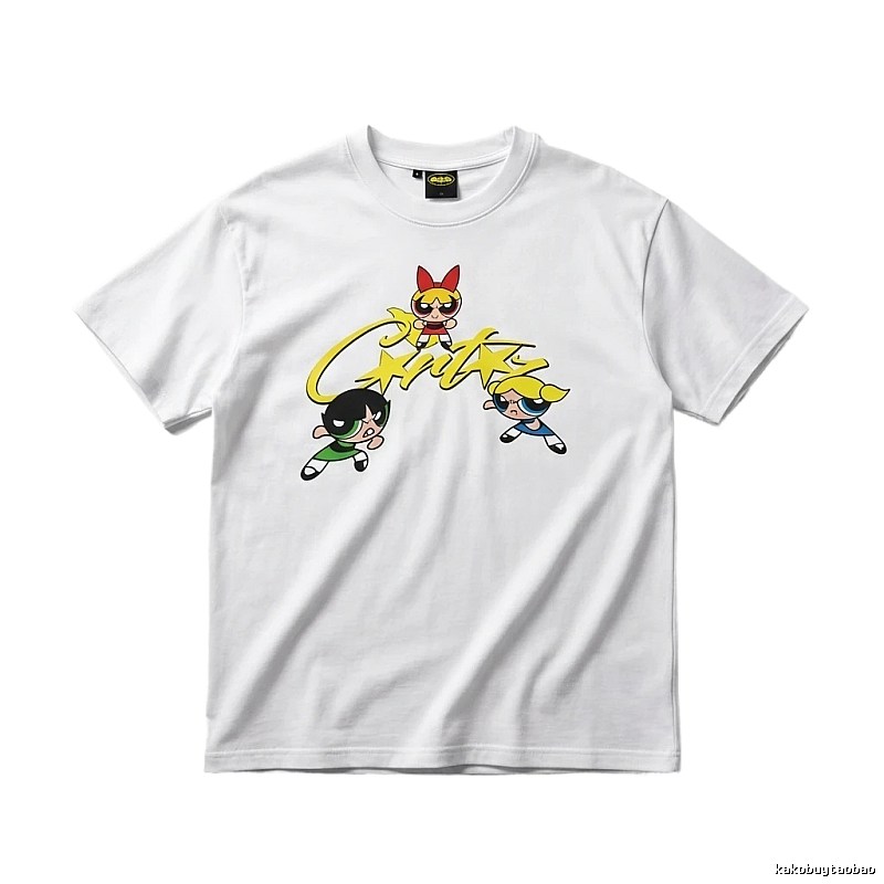 Corteiz Powerpuff Girls Cartoon White T-shirt