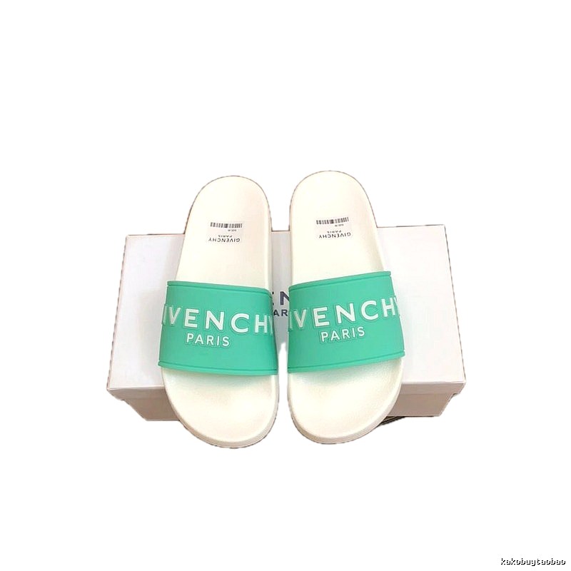 Givenchy Trendy Letter Mint Green Slides