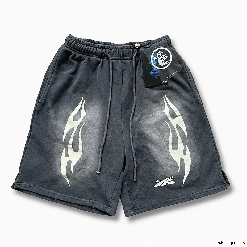Hellstar Flame Dark Style Shorts