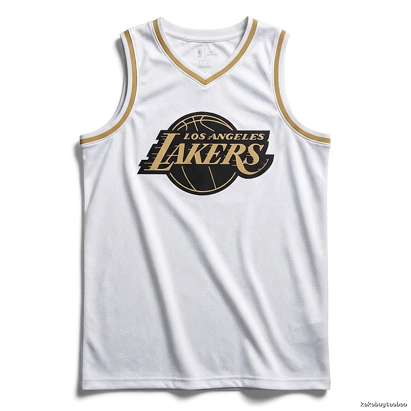 LBJ Lakers white basketball uniform