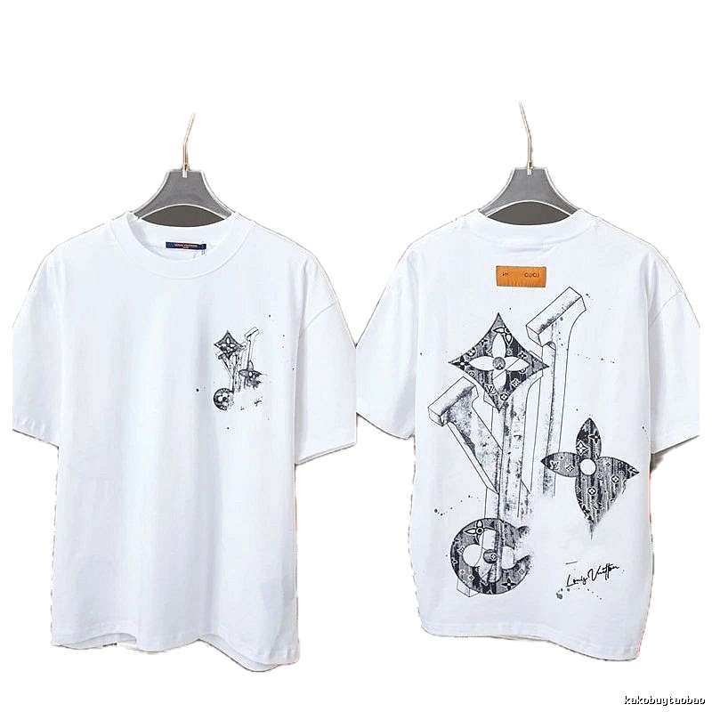 Louis Vuitton Monogram Trendy Style White Short-sleeve T-shirt