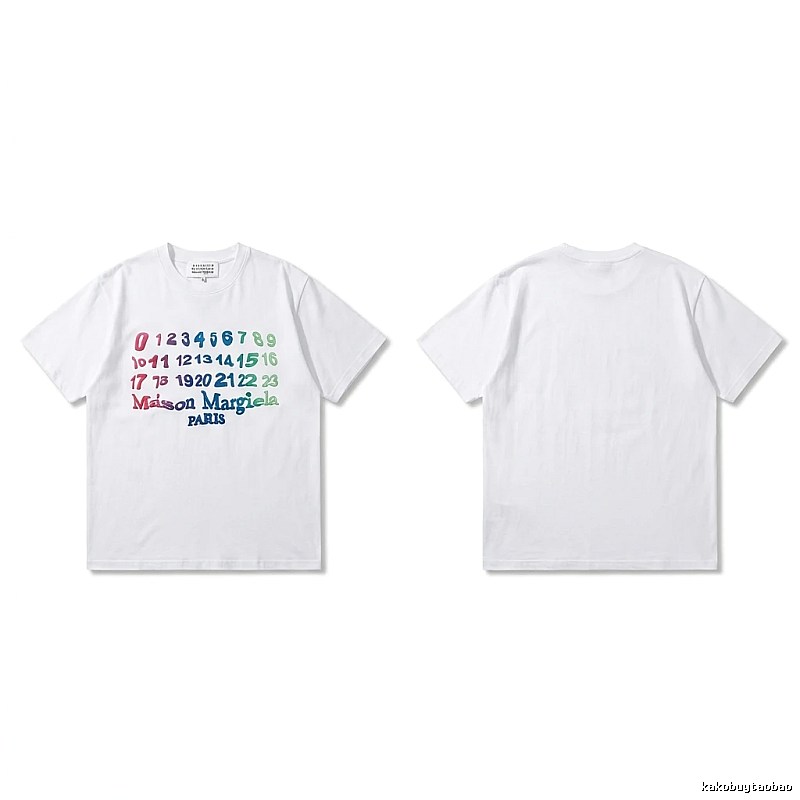 Maison Margiela digital-style white T-shirt