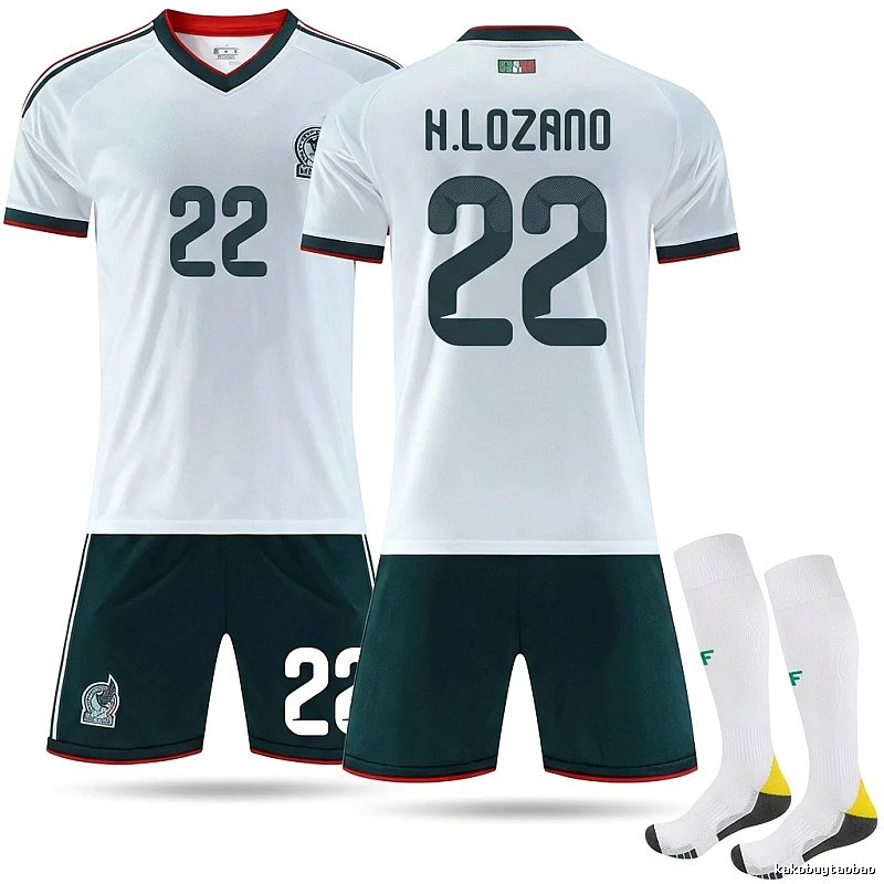 Mexican No. 22 white football jersey
