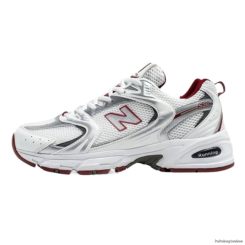 New Balance 530 retro-style red and white sports shoes