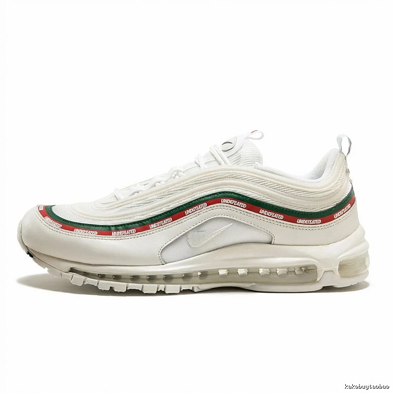 Nike retro-style red, white and green striped shoes