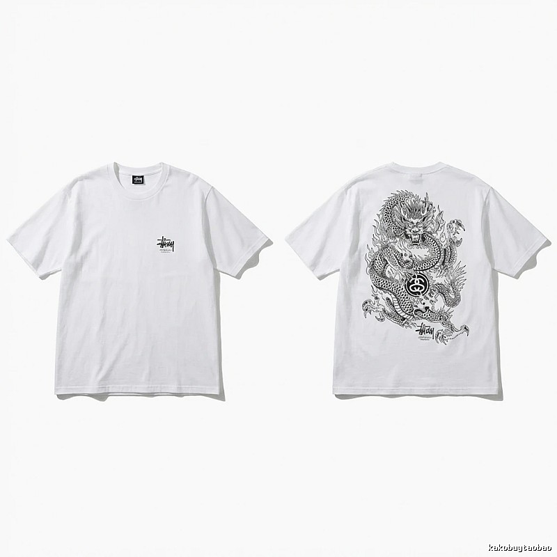 Stussy Chinese-style white T-shirt
