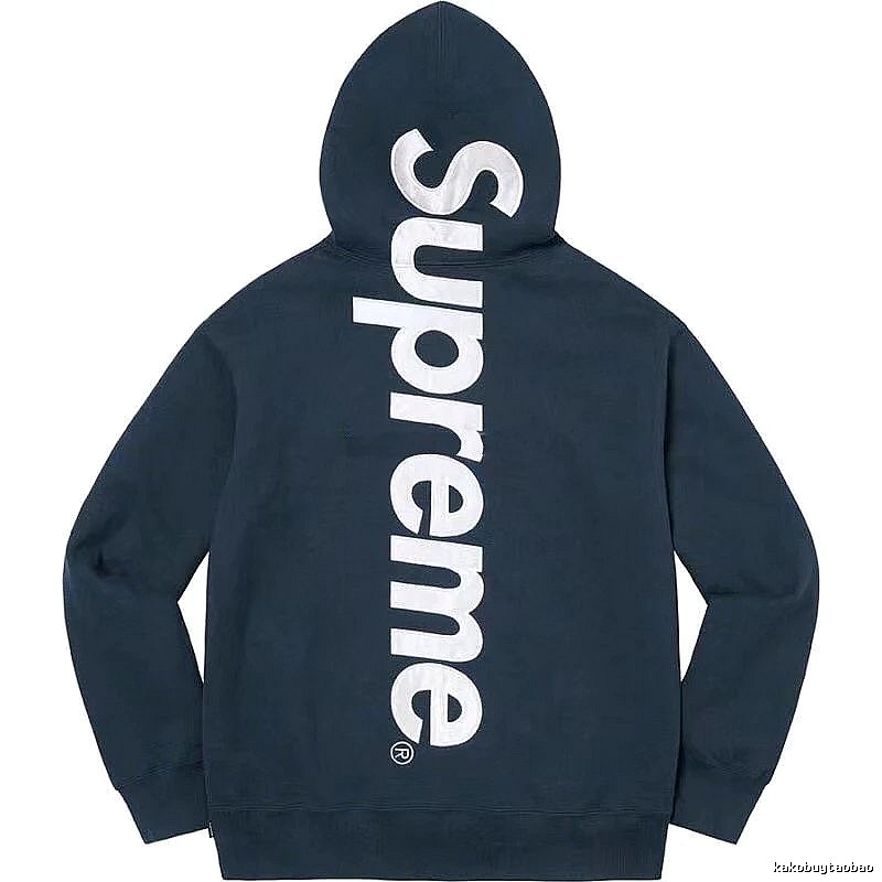 Supreme Premium Style Logo hoodie Gray Red Oversized for Resort Outfits