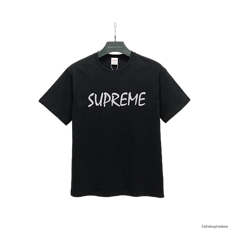 Supreme Printed Street Style Black Short-sleeve T-shirt