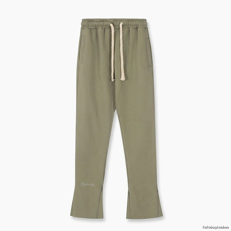 SynaWorld casual style olive green trousers