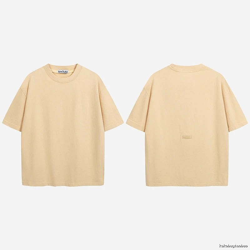 Acne Studios 2090-80 Yellow Style Ac908040 Stockholm Logo T-Shirt Match Day