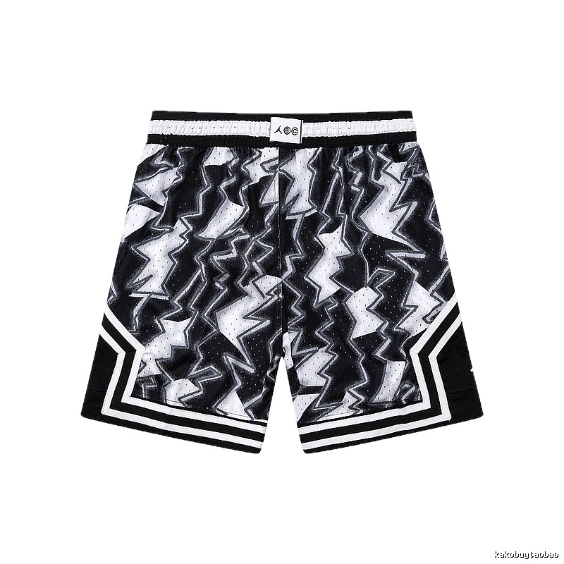 AJ Lightning series black and white shorts