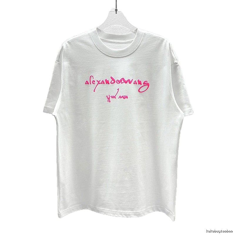 Alexander Wang Foam-Printed Cool & Trendy Style White T-Shirt
