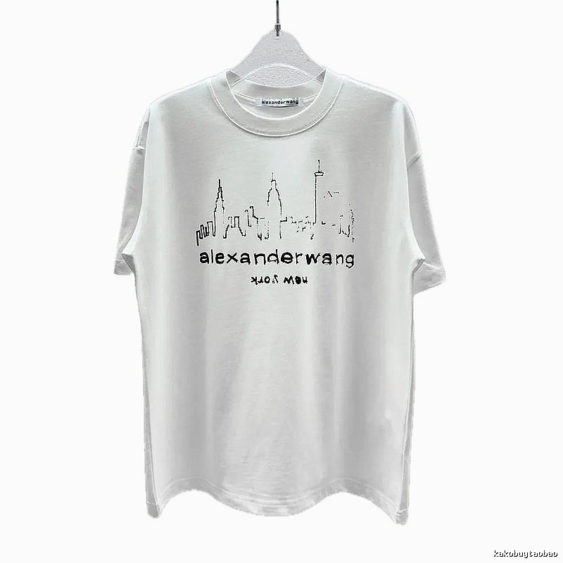Alexander Wang Skyline Street Style White T-Shirt
