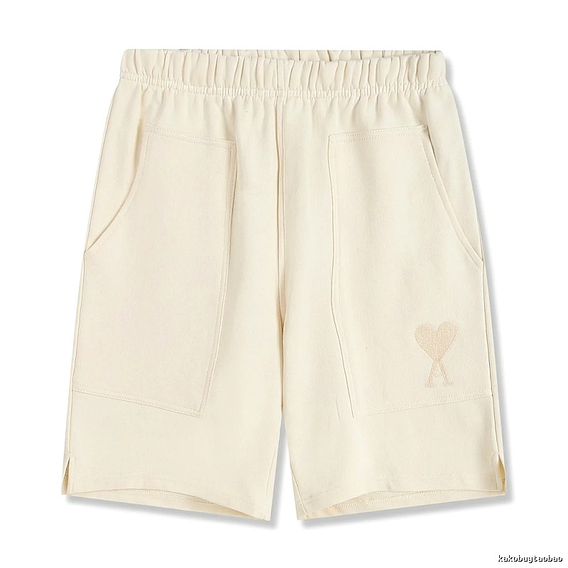 AMI Embroidered Love Casual Shorts