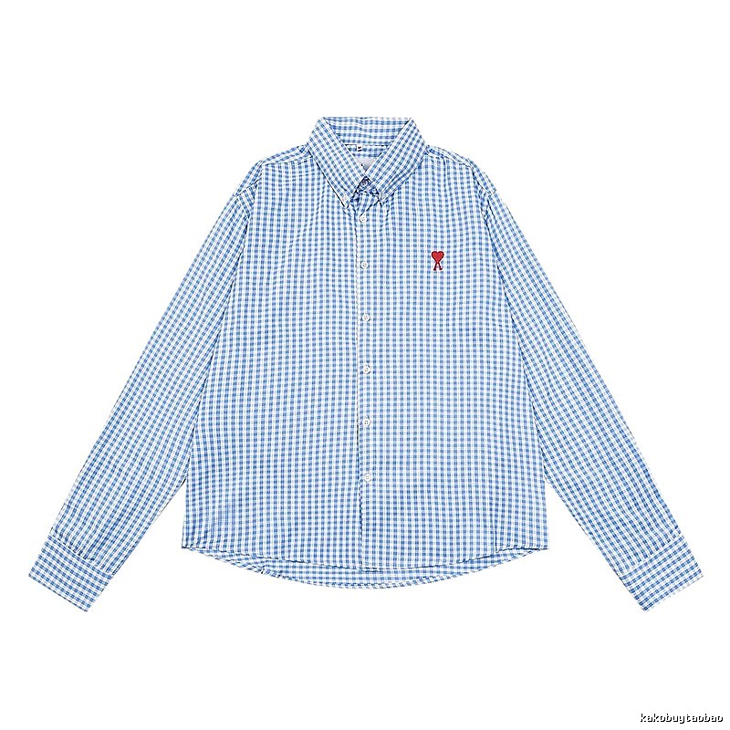 AMI Love Blue Checkered Shirt