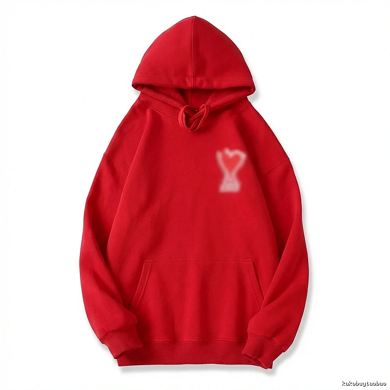 AMI Love Series Red Trendy Brand Hoodie