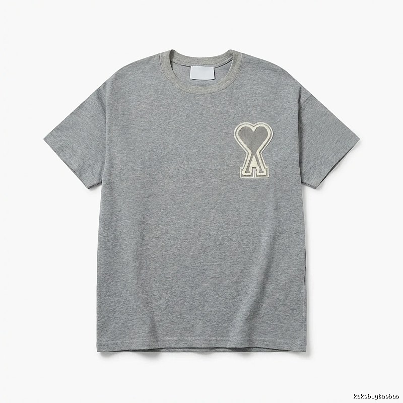 AMI Love Simple Style Gray T-shirt