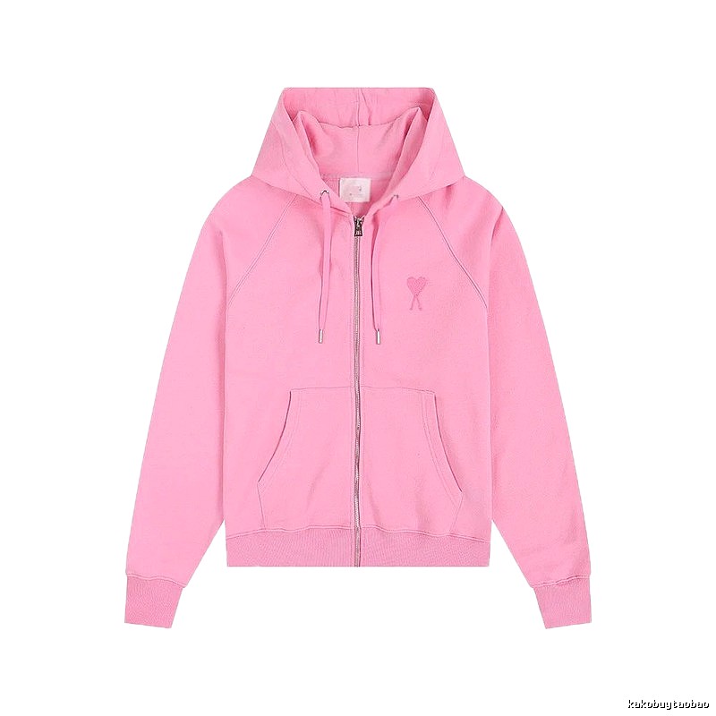AMI Love Simple Style Pink Coat