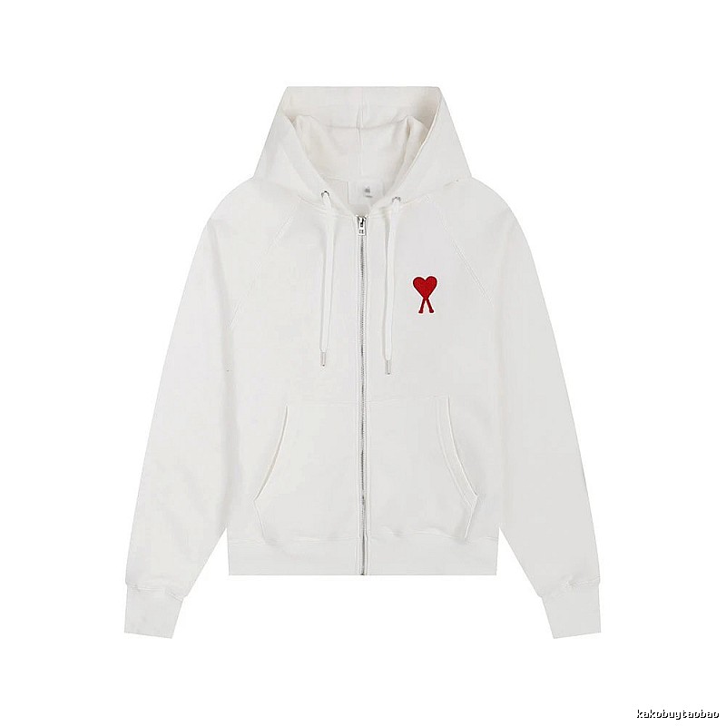 AMI Love Simple White Hoodie