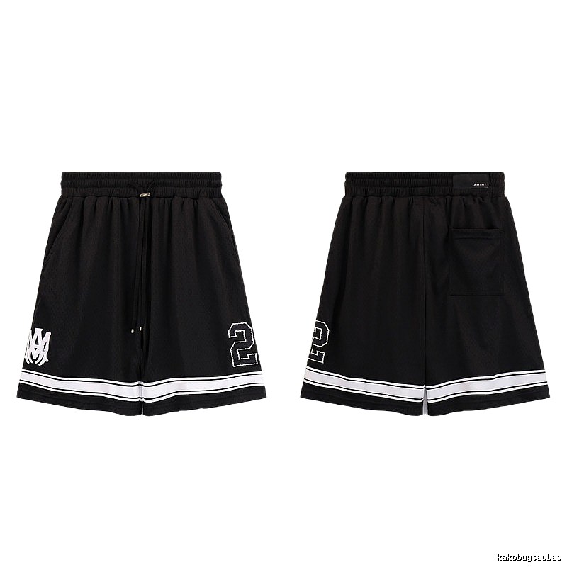 AMIRI American Basketball Style Black Athletic Shorts