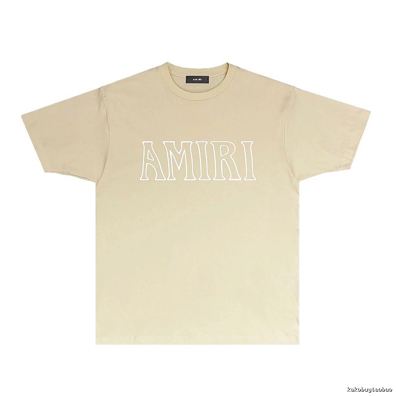 AMIRI Basic Style Simple Beige T-shirt