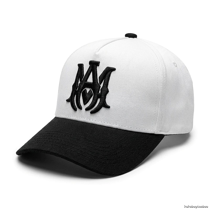 AMIRI Black and White Patchwork Baseball Cap