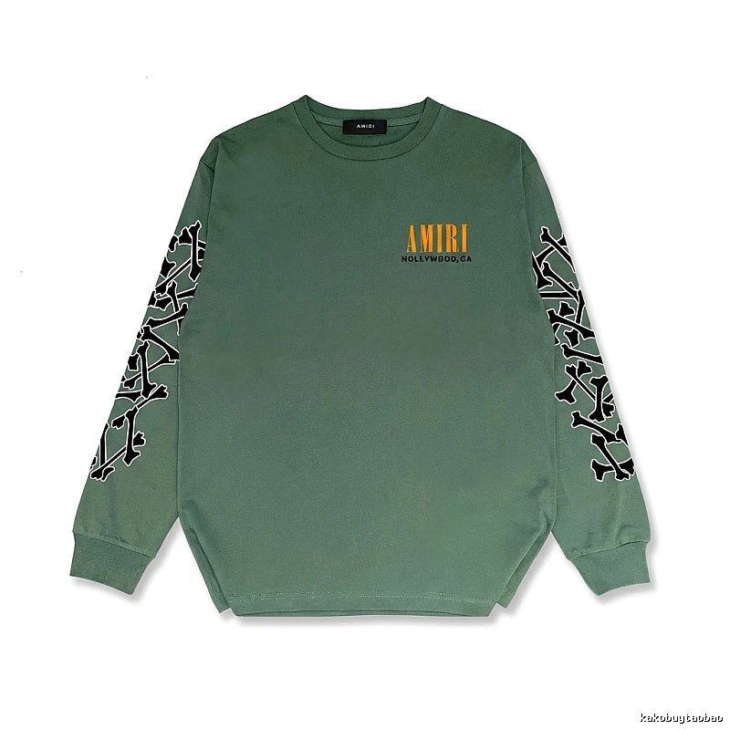 AMIRI Dark Style Olive Green Sweatshirt