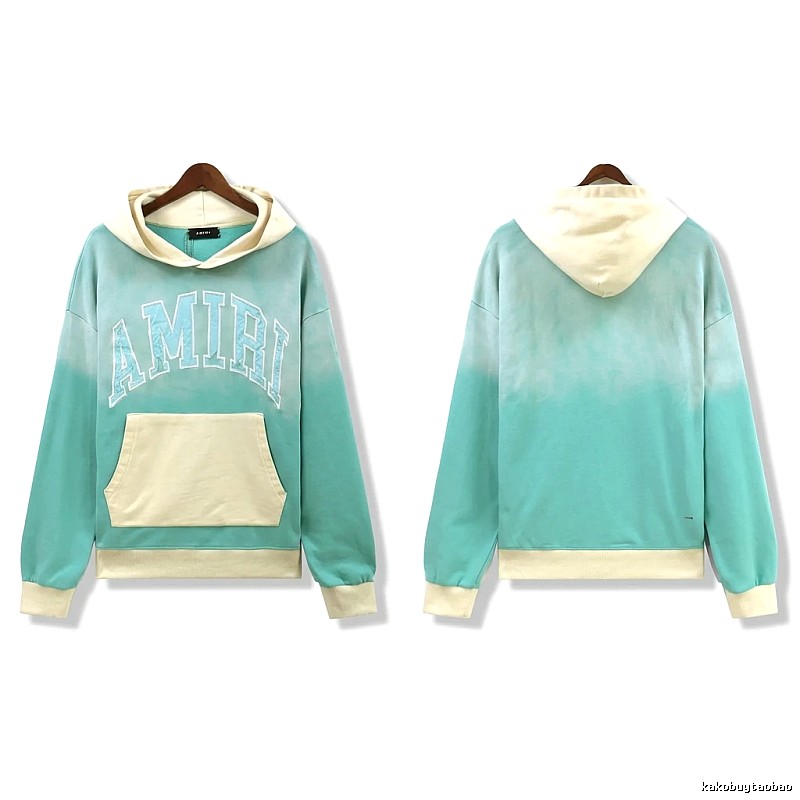 AMIRI Gradient Wind Mint-colored Sweatshirt