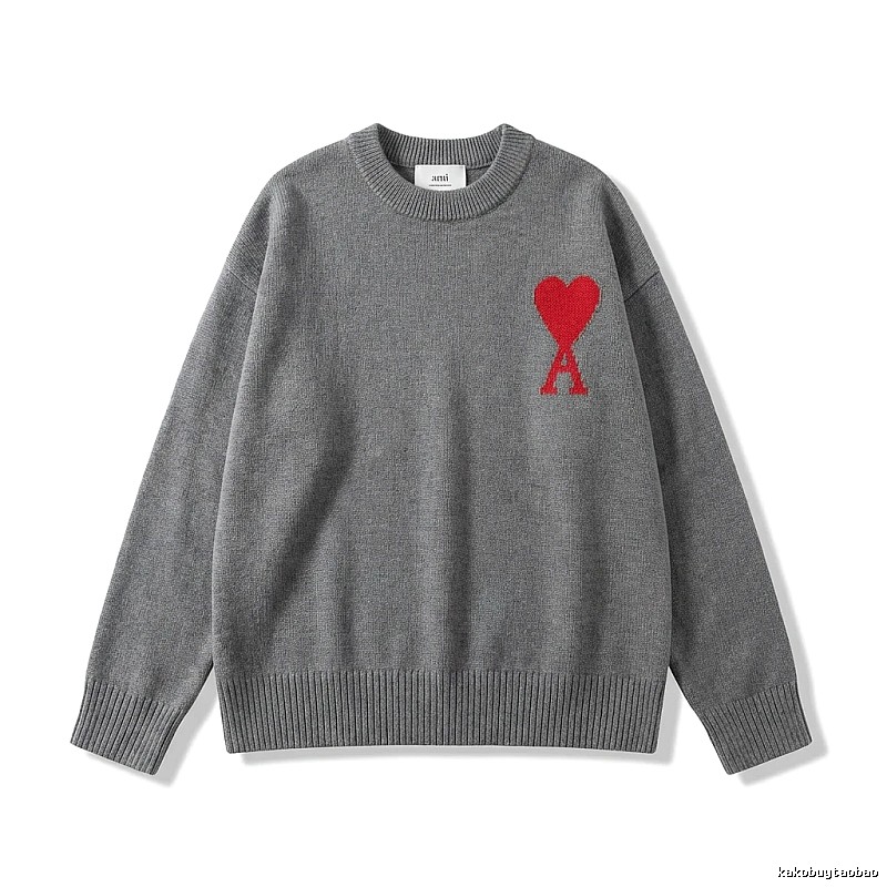 AMIRI Gray Knitwear with Love Heart