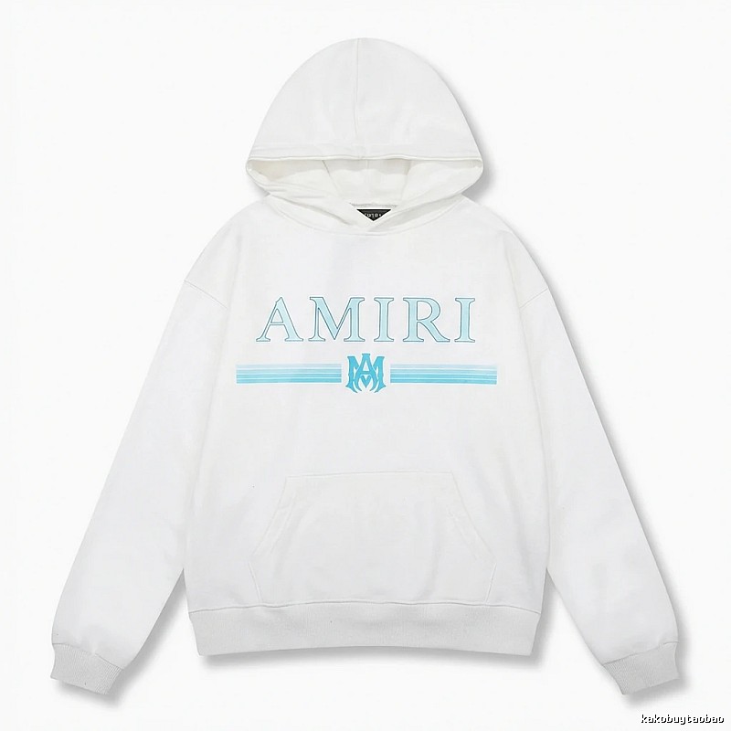 AMIRI letter - printed white hoodie