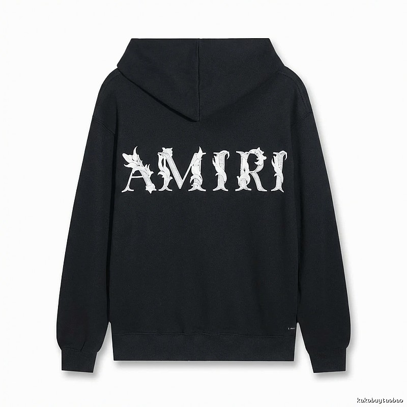 AMIRI letter-style black hoodie