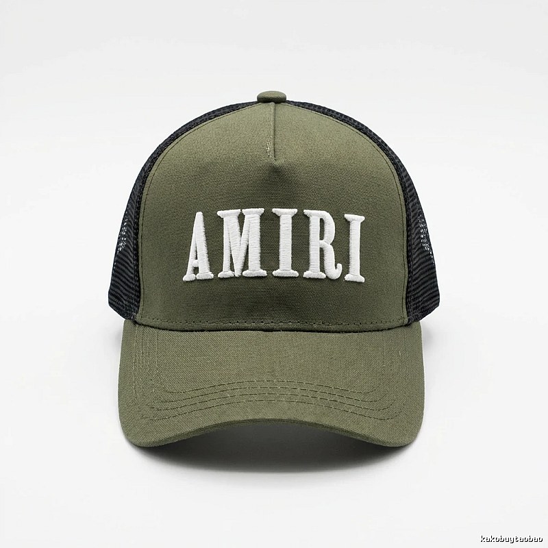 AMIRI Retro Style Olive Green Hat