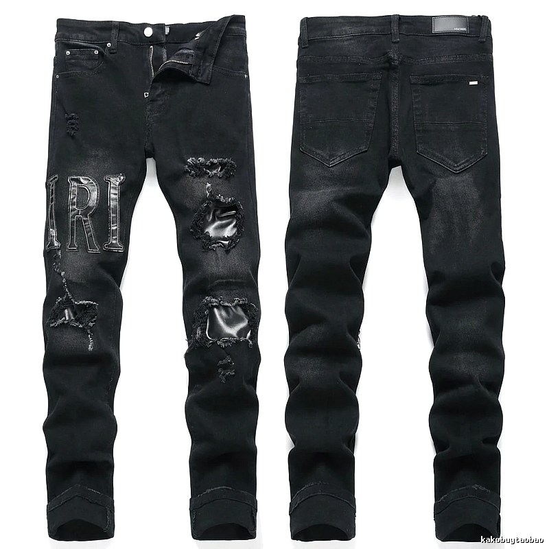 AMIRI Ripped Trendy Cool Black Pants