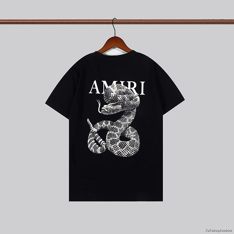 Amiri Statement Graphic T-shirt White Blue Amiri for Easy Pairing