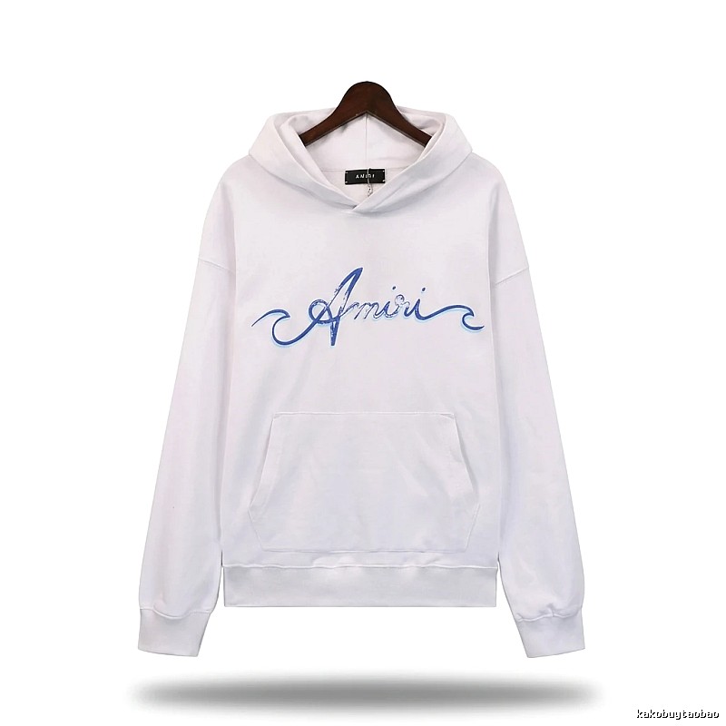 AMIRI white minimalist hoodie