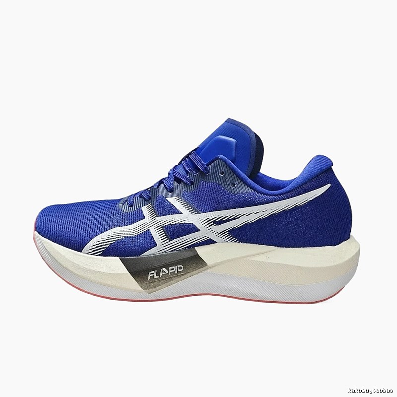 ASICS racing blue and white sports shoes