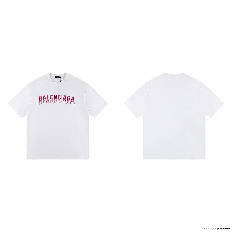 Balenciaga Blood Drop Collection Street Style White T-Shirt