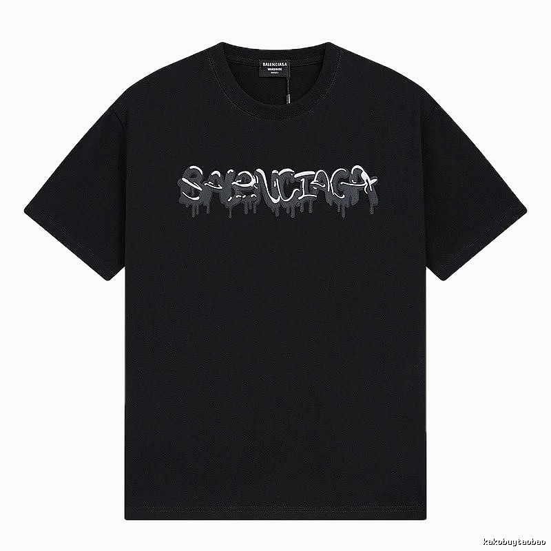 Balenciaga graffiti-style black T-shirt