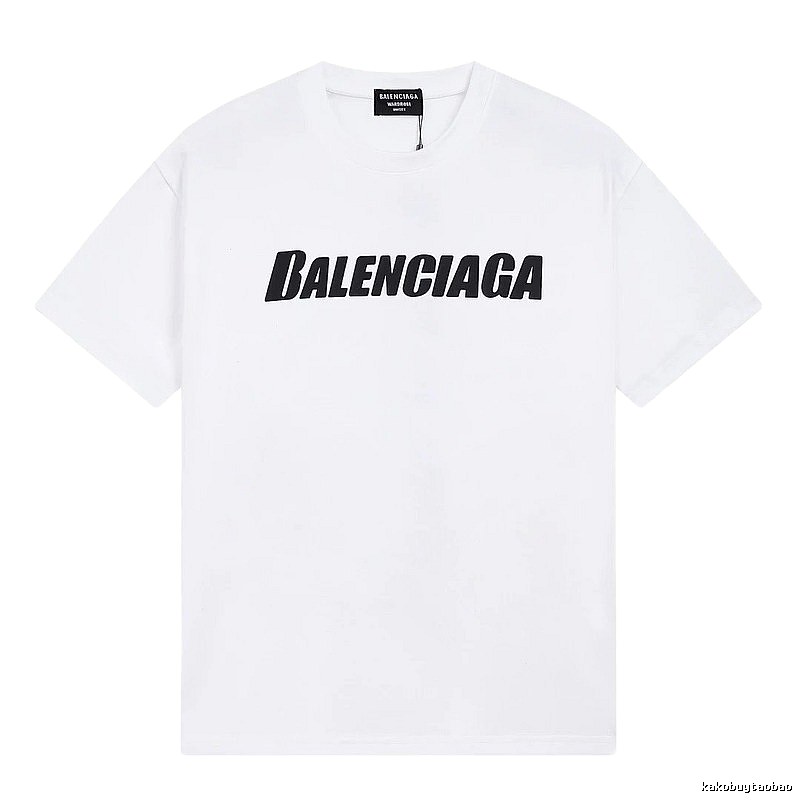 Balenciaga Letter Print Trendy White T-Shirt