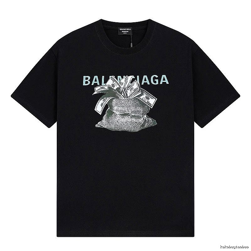 Balenciaga Money Bag Style Black T-shirt