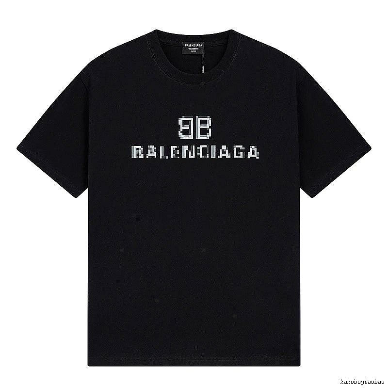 Balenciaga pixel-style black T-shirt