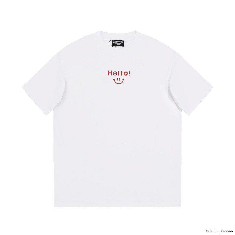 Balenciaga Smile Collection Minimalist Style White T-shirt