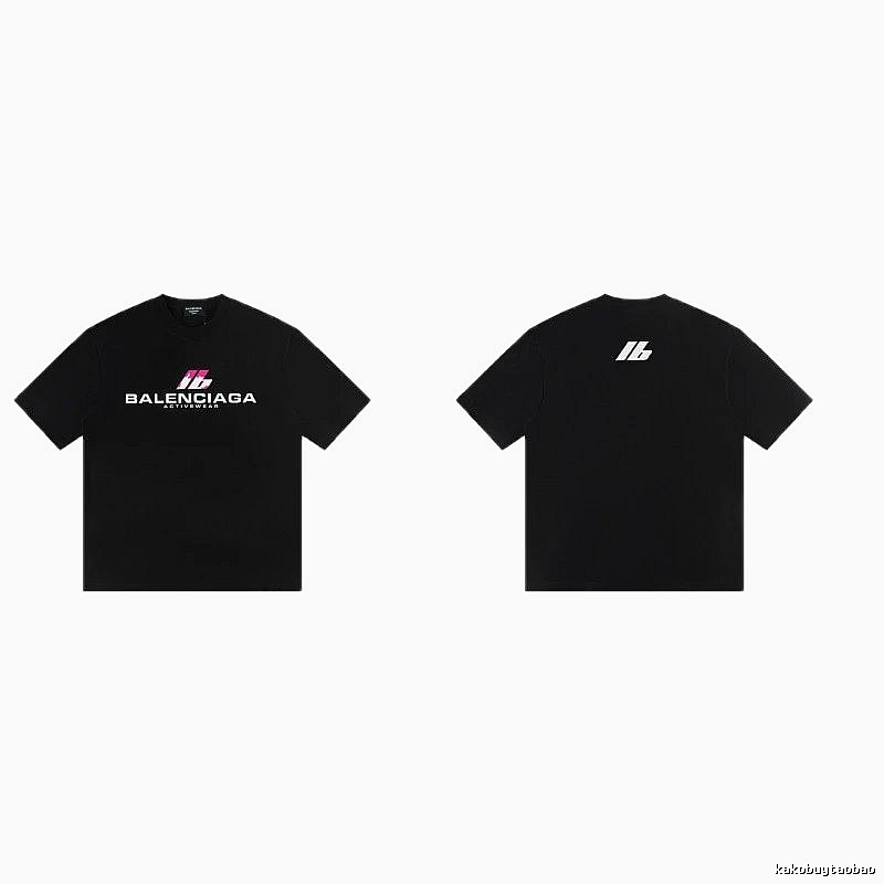 Balenciaga Sport Collection Edgy Cool Style Black Short-sleeve T-shirt