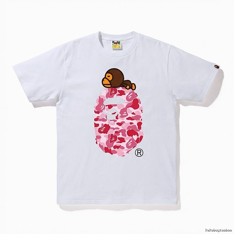 Bape Ape Camouflage Style White T-shirt