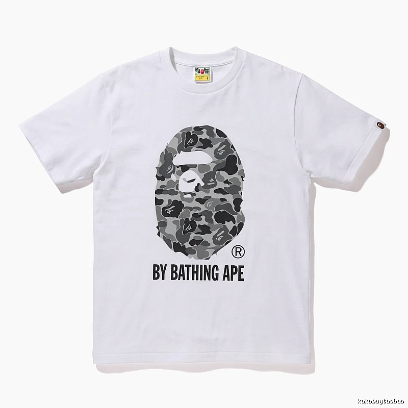 Bape Ape Head Camouflage Style White T-shirt