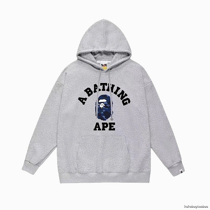 Bape Ape Head Grey Hoodie